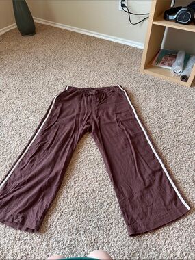 Gap mid rise linen blend wide leg pants